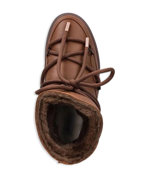 Inuikii Brown Leather Lace-Up Boots