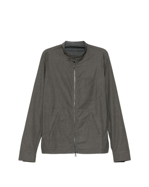 Masnada Gray Stand-Up Collar Jacket for men