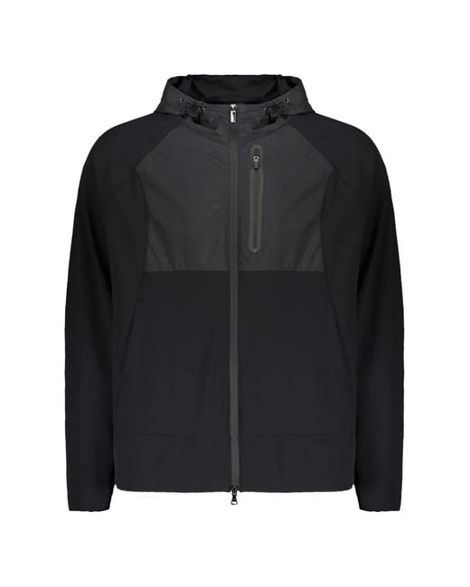 Paul & Shark Black Veste En Résille À Fermeture Zippée for men