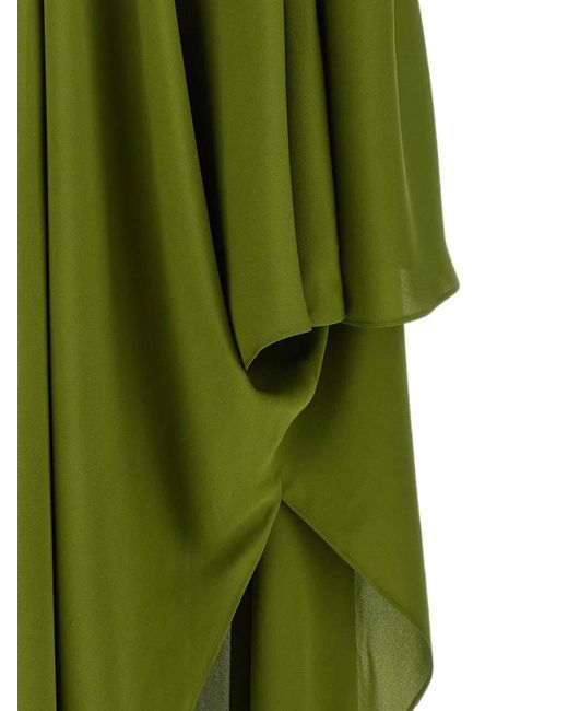 Tom Ford Green Asymmetrical Hooded Dress