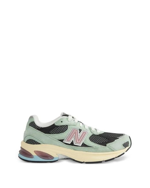 New Balance Green 2010 Panelled Mesh Sneakers