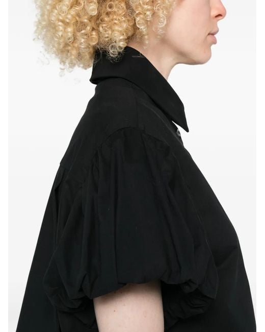 Collection Privée Black Ruffled-Sleeve Shirt