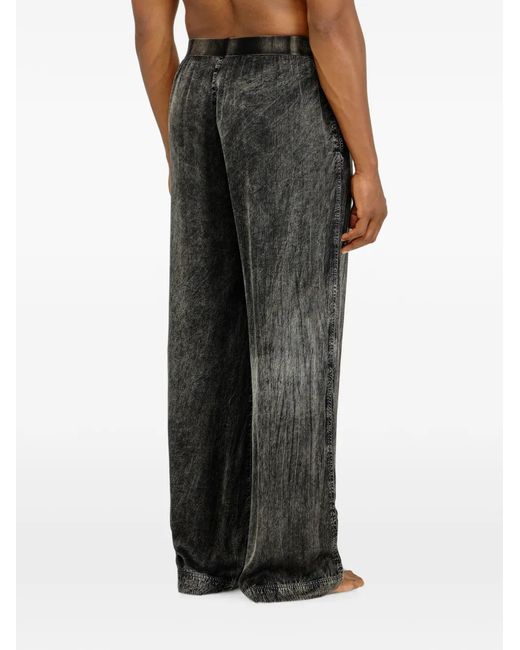 DIESEL Gray Pantalon En Viscose Avec Une Coupe Fluide for men