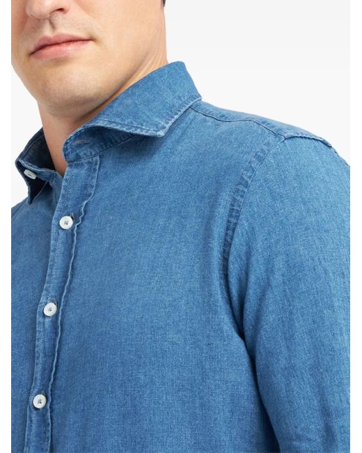 Brooks Brothers Blue Chambray Button-Up Shirt for men