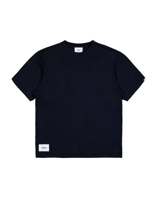 (w)taps Blue Short-Sleeved T-Shirt for men