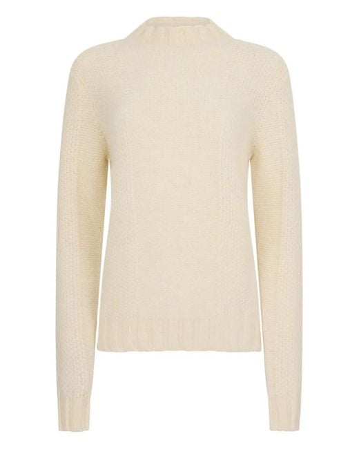 Malo White Textured Sweater for men