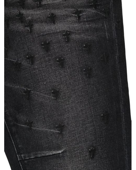 Vaqueros con cruz bordada RTA de hombre de color Gray