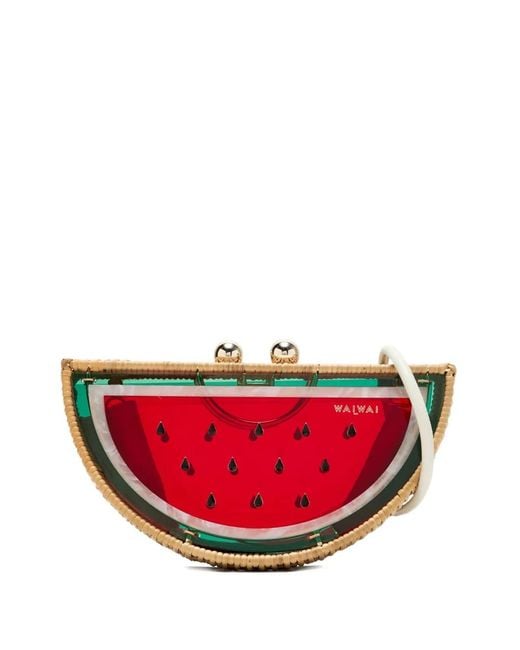 WAIWAI RIO Pink Watermelon Sphere Clasp Clutch Bag