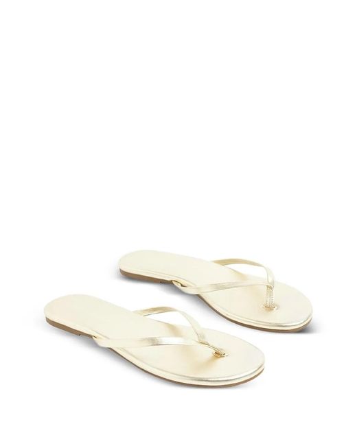 Melissa Odabash Natural Logo-Detail Flip Flops