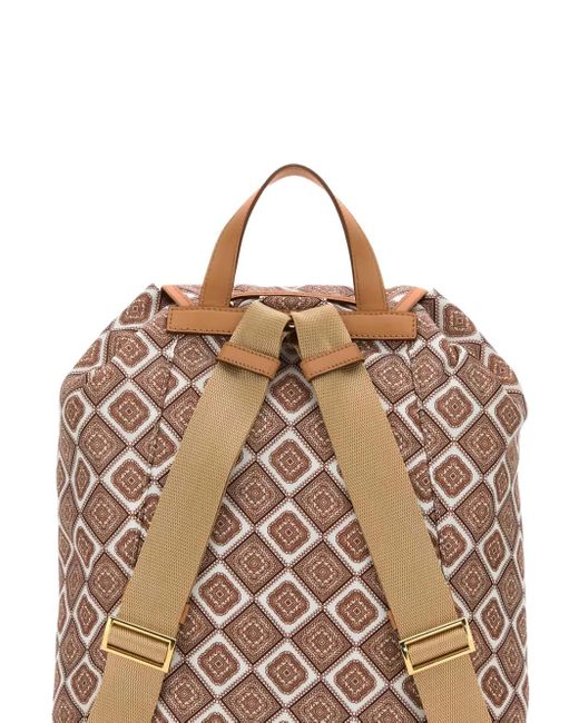 Prada Pink Geometric-Pattern Backpack