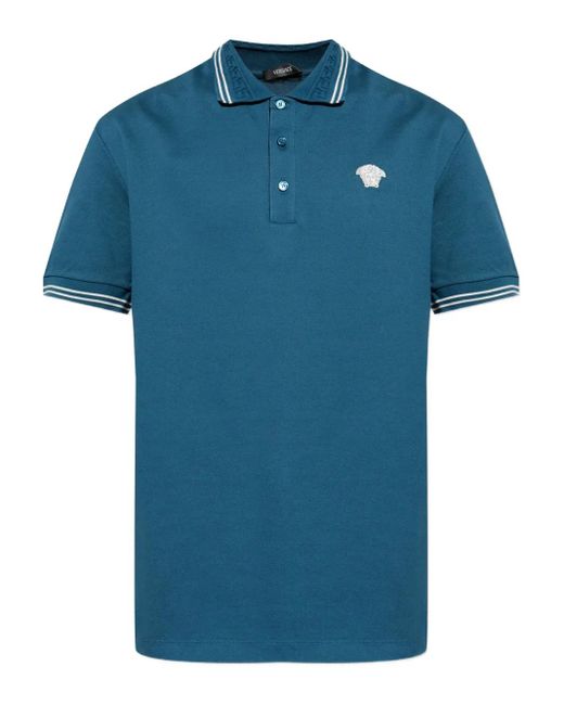Polo Medusa Versace pour homme en coloris Blue