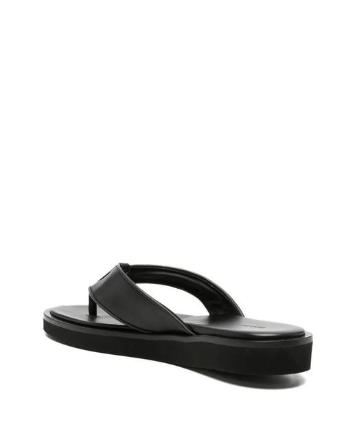 Dear Frances Black Capri Flat Sandals