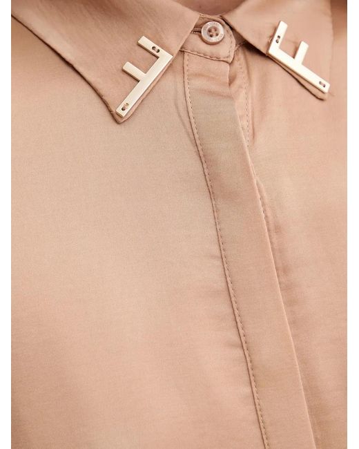 Fracomina Natural Hemd Mit Faltendetails