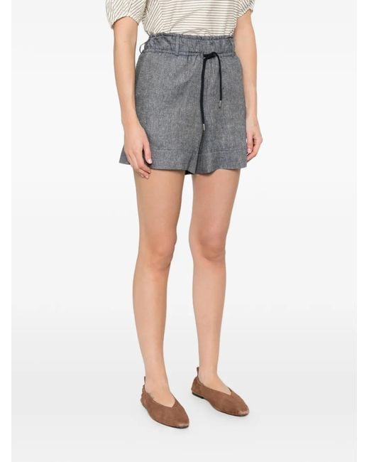 Eleventy Gray Drawstring Shorts