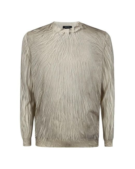 Avant Toi Gray Crew-Neck Sweater for men