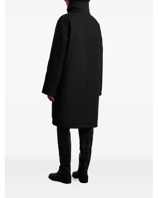 12 STOREEZ Black Single-Breasted Padded Coat
