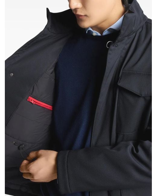 Fay Blue Hook-Fastening Field Jacket for men