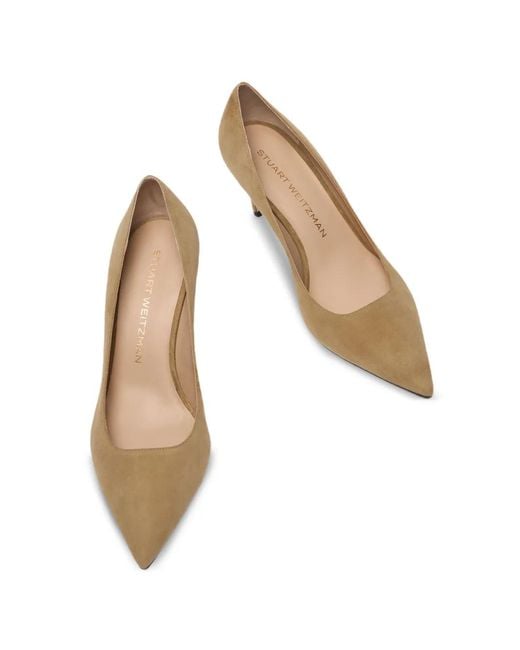Stuart Weitzman Natural Stuart Pointed-Toe Pumps