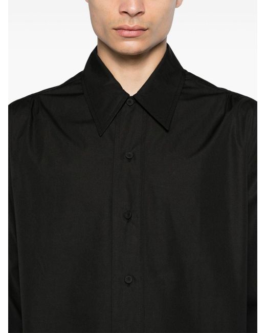 Jil Sander Black Long-Sleeved Cotton Shirt for men