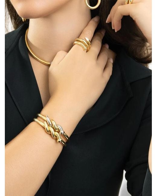 David Webb Black Twisted Nail Cuff Bracelet