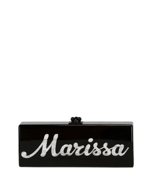 Edie Parker Black Flavia Rectangular-Shape Clutch Bag