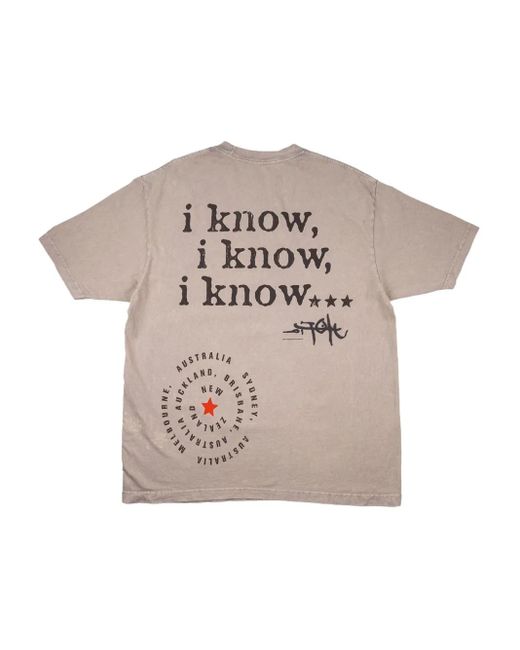 Travis Scott Gray Utopia I Know T-Shirt for men