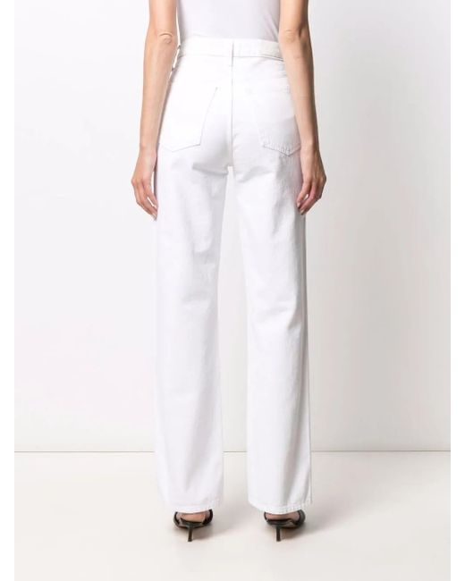 Vaqueros Pipe rectos de talle alto Re/done de color White