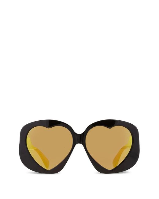 Moschino Black Heart-Shaped Sunglasses