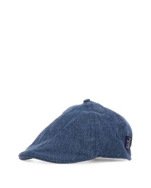 Mc2 Saint Barth Blue Arthur Denim-Effect Cap for men