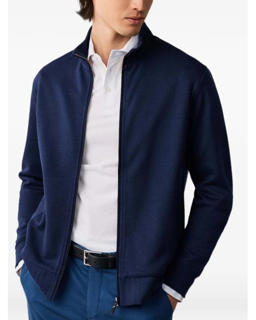 Hackett Blue Sweat À Détail Zippé for men