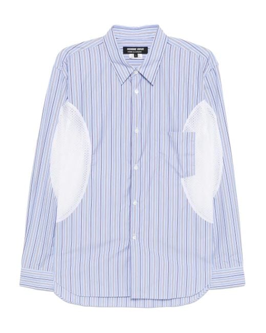 Camicia Con Inserti di Comme des Garçons in Blue da Uomo