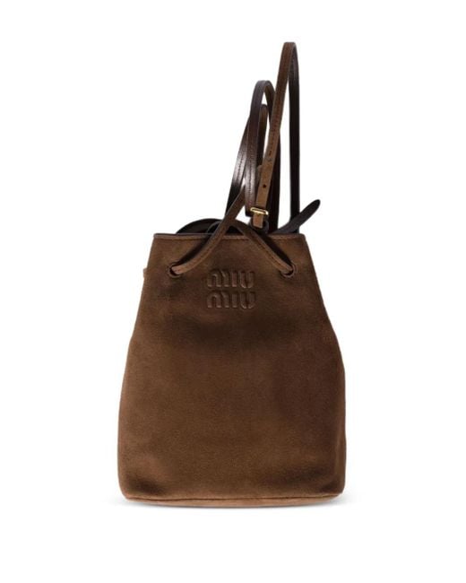 Miu Miu Brown Shopper aus Wildleder