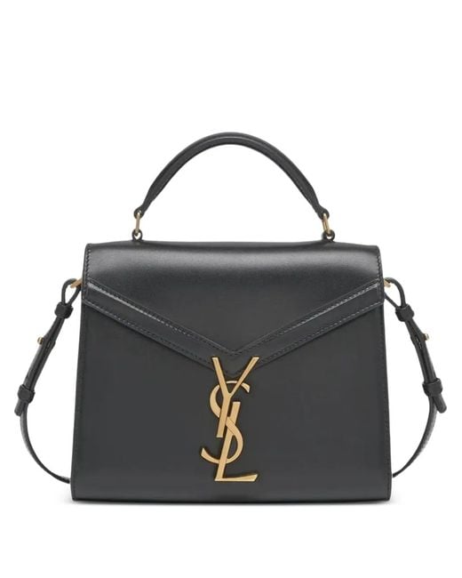 Saint Laurent Black Cassandra Leather Shoulder Bag