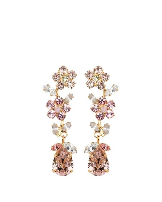 Jennifer Behr レディース ホワイト Freesia フローラル ドロップピアス