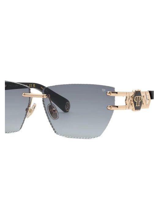 Philipp Plein Gray Geometric Sunglasses