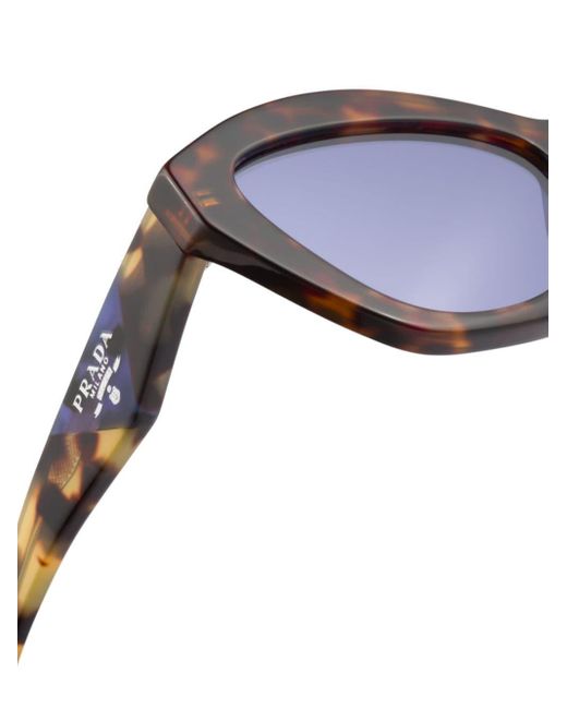 Prada Blue Cat-Eye-Sonnenbrille in Schildpattoptik