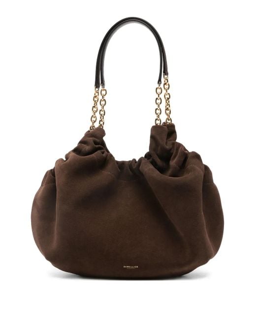 DeMellier London Brown Midi Miami Suede Shoulder Bag