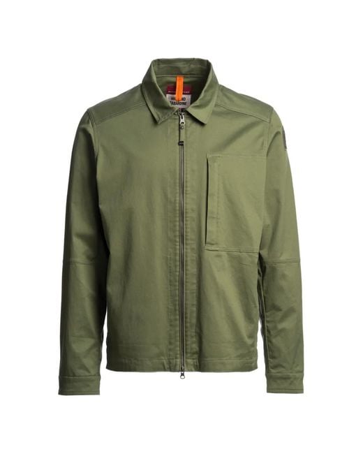 Parajumpers Green Zip-Up Chest-Pocket Jacket for men