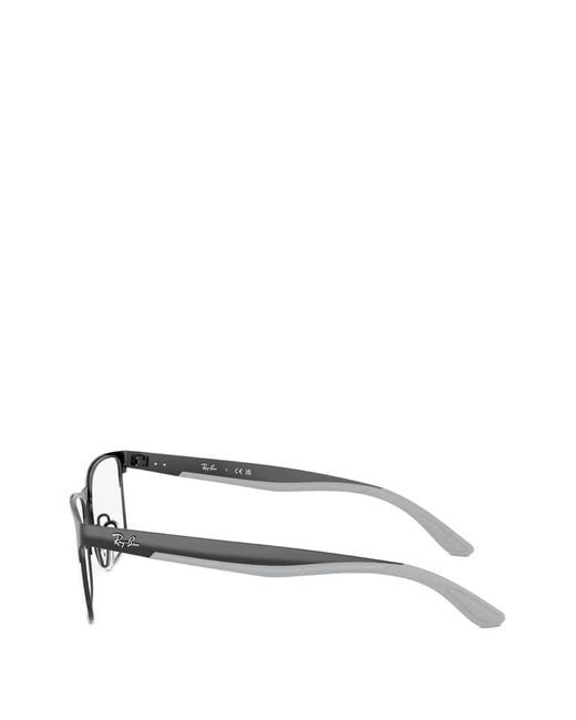 Ray-Ban Gray Rectangle-Frame Glasses