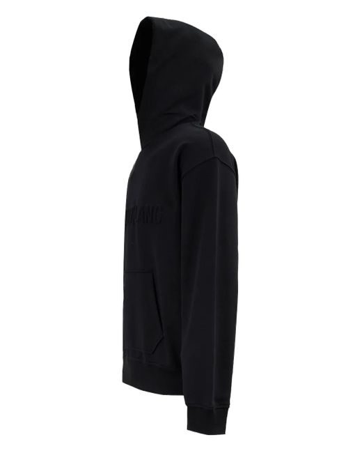 Helmut Lang Black Embossed Logo Hoodie for men