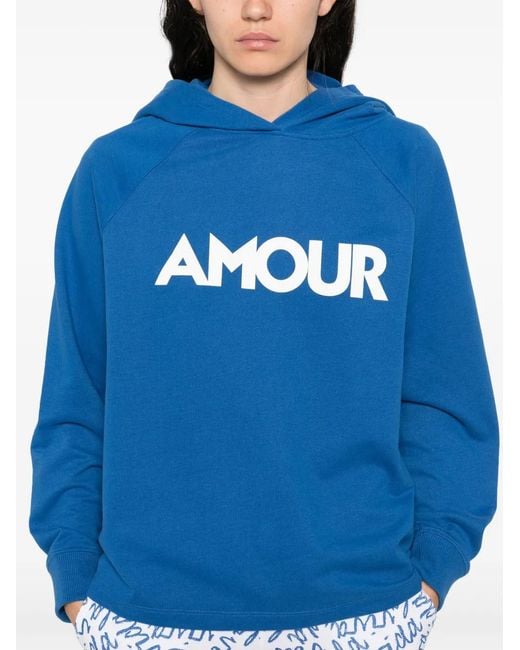 Juvia Blue Cotton-Blend Hoodie