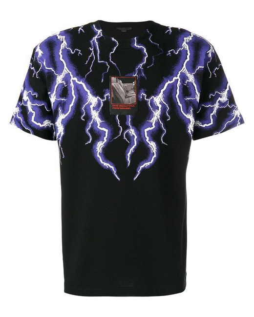 Alexander Wang Black Lightning Collage T-shirt for men