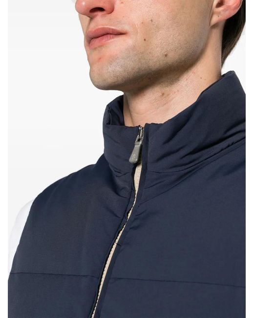 Eleventy Bodywarmer Met Rits in het Blue voor heren