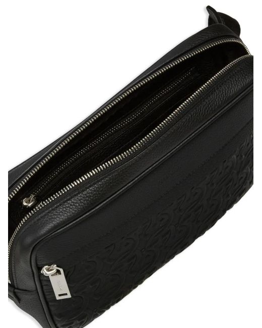Sac En Cuir À Motif Gancini Embossé Ferragamo pour homme en coloris Black