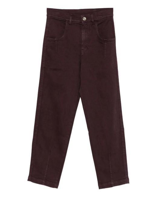Eleventy Brown Multiple-Pocket Jeans