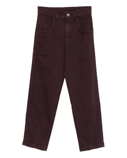 Eleventy Brown Multiple-Pocket Jeans