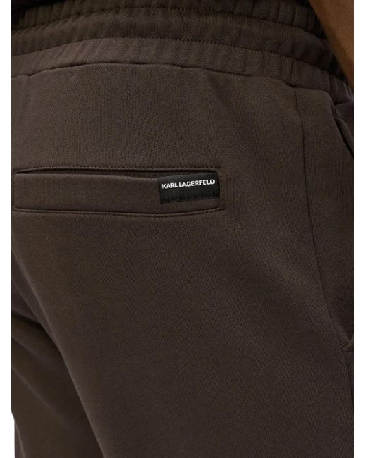 Karl Lagerfeld Brown Cuffed Track Pants for men