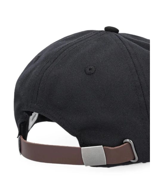 Les Deux Black Embroidered Baseball Cap for men