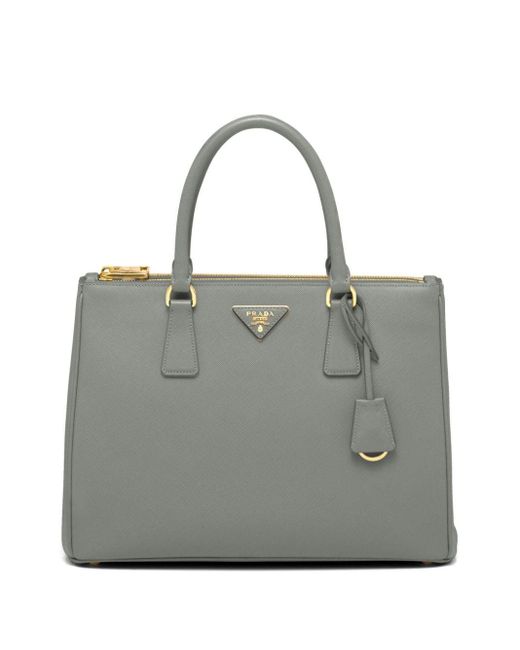 Prada Gray Large Galleria Saffiano Leather Handbag