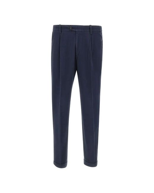Pantalones plisados Devore de hombre de color Blue